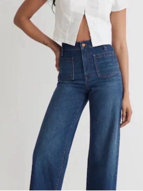 Madewell Emmett Wide Leg Jeans Size 26 P - Picture 1 of 9